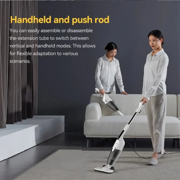 ⁦نظافة الفراغ المستقيمة Deerma DX120C ، 3 في 1 منظفات الفراغ المحمولة 600W 16000PA شفط قوي⁩ - الصورة ⁦2⁩