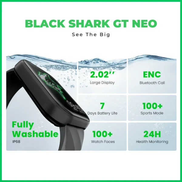 Black Shark GT Neo Smart Watch - Silver - Image 6